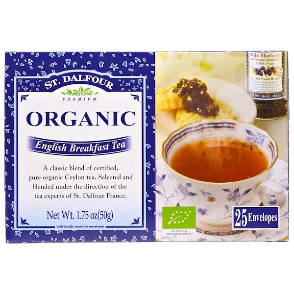 St. Dalfour, Organic, English Breakfast Tea, 25 Tea Bags, 1.75 oz (50 g