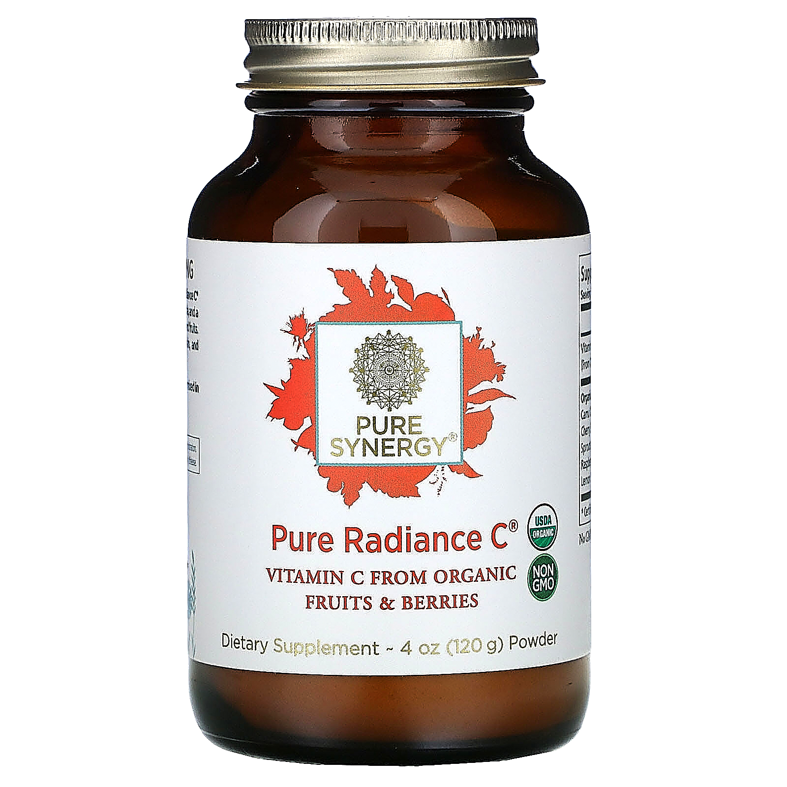 The Synergy Company Pure Radiance C Powder 4 oz 120 g DairyFree