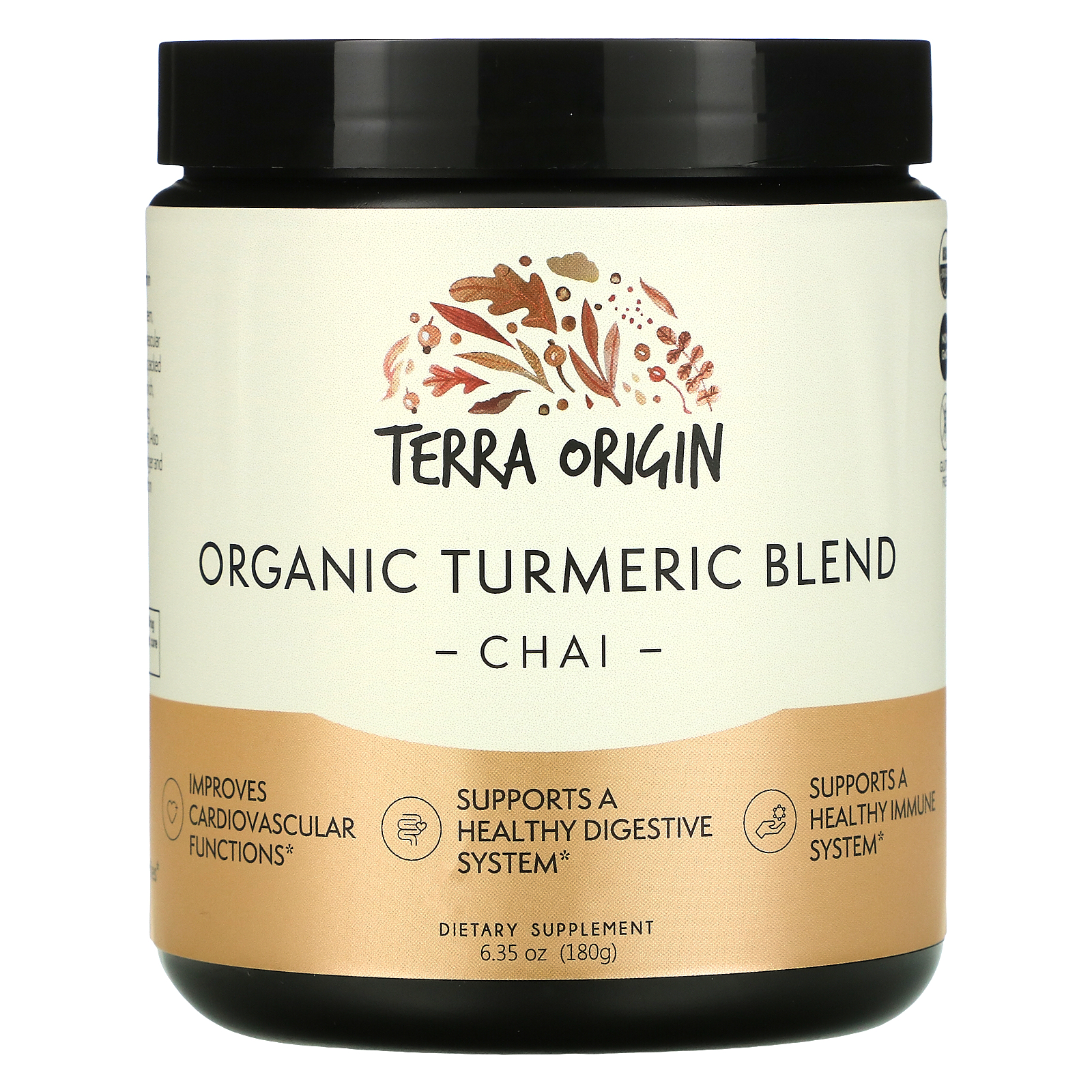 Terra Origin, Organic Turmeric Blend, Chai, 6.35 oz (180 g) iHerb