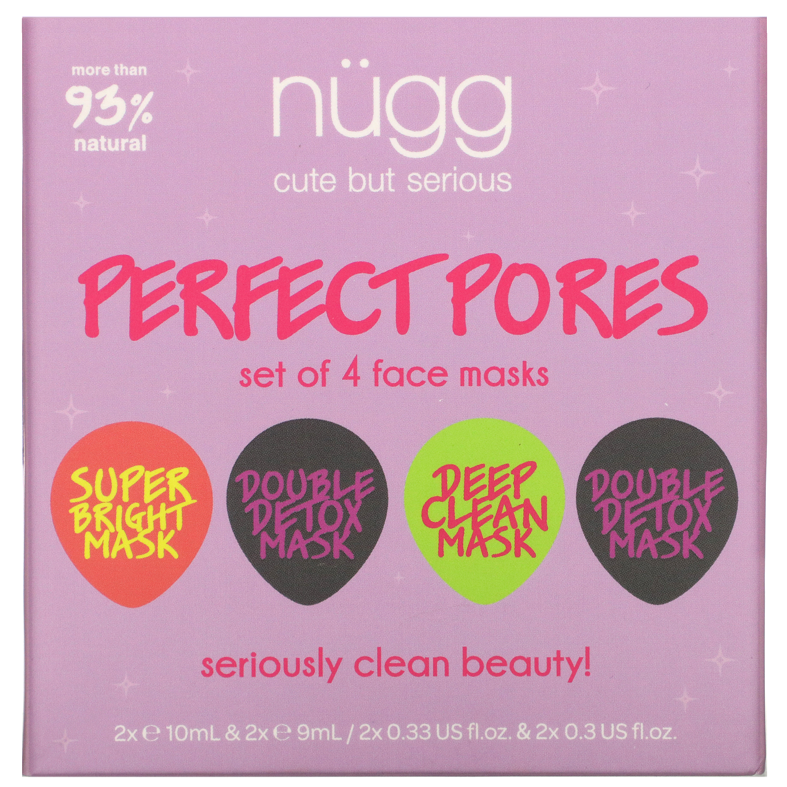Nugg, Perfect Pores, Face Mask Set, 4 Masks iHerb