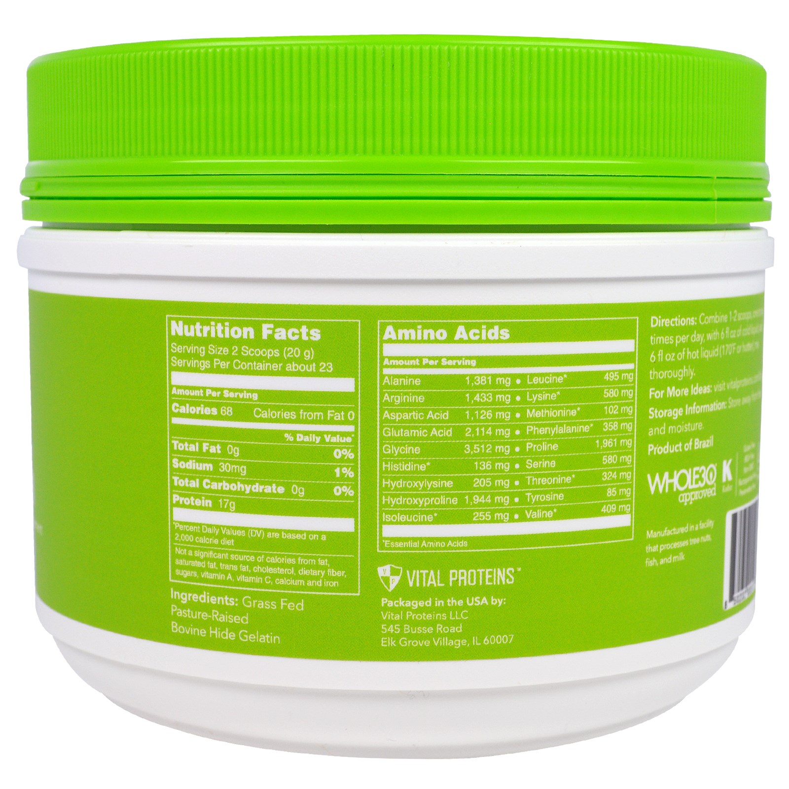 Vital Proteins, Beef Gelatin, Unflavored, 16 oz (454 g)