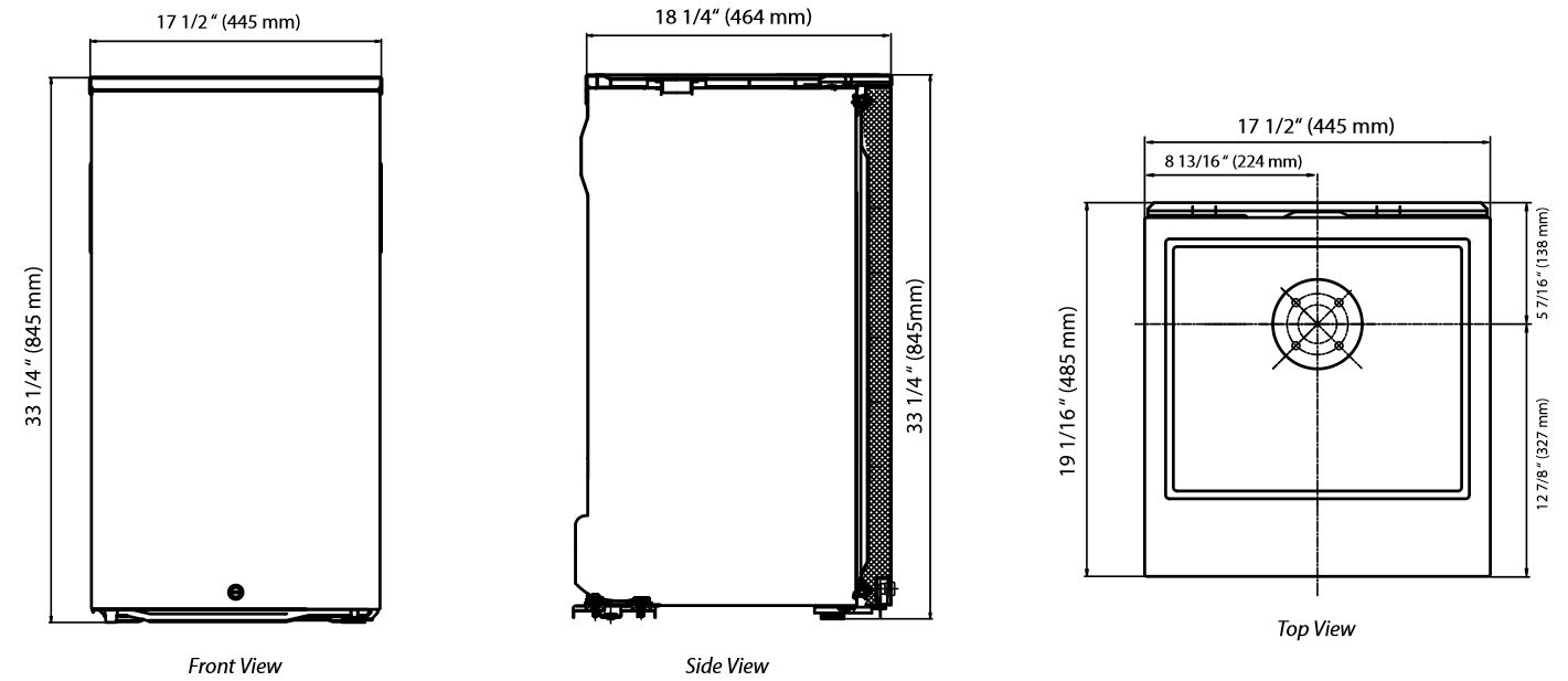 EdgeStar BR1000SS 18 Inch Wide Refrigerator for Kegerator