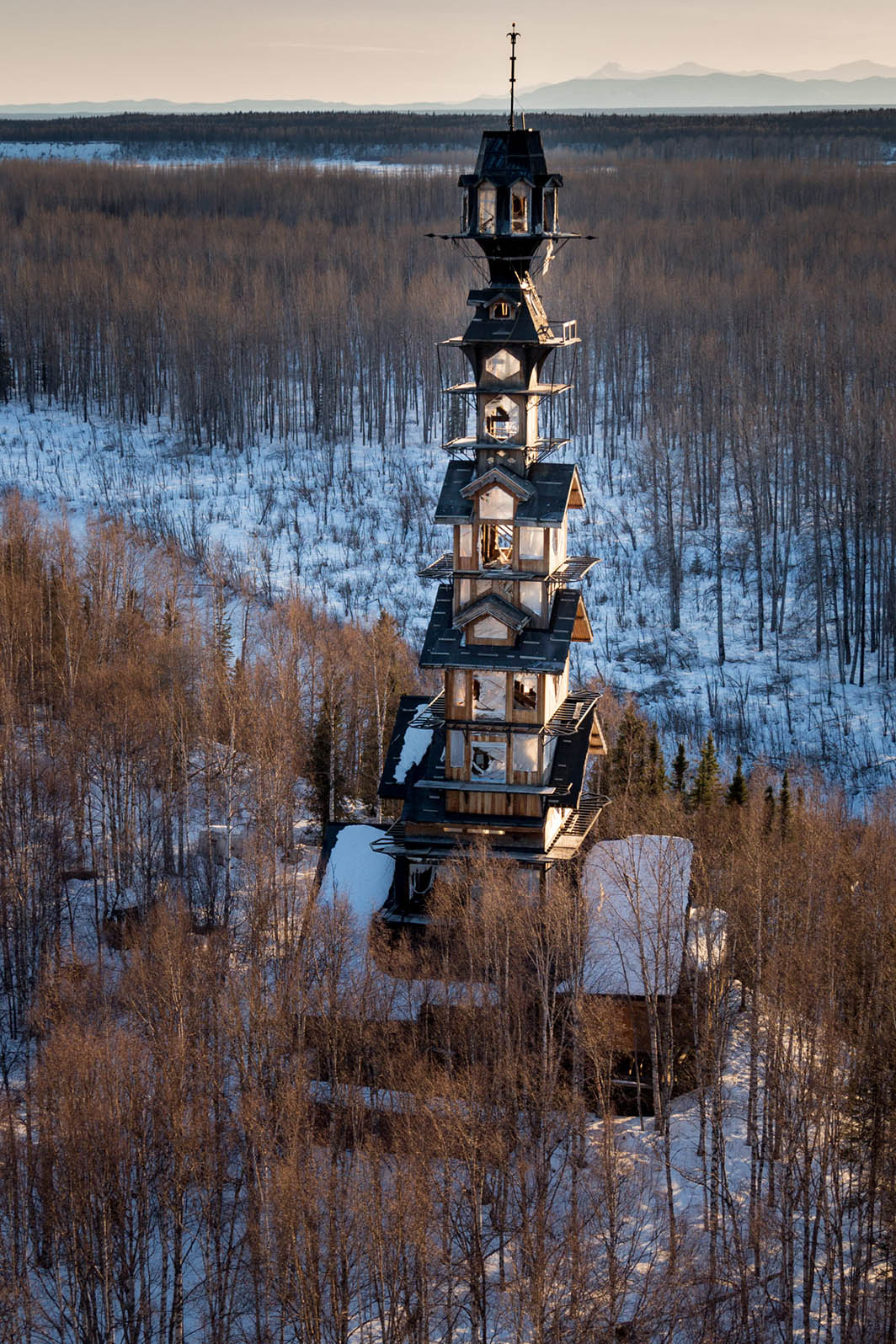 Dr. Seuss Log Cabin Tower House in Alaska Is Massive InsideHook