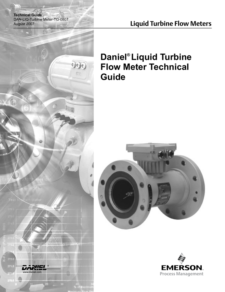 Daniel® Liquid Turbine Flow Meter Technical Guide Manualzz
