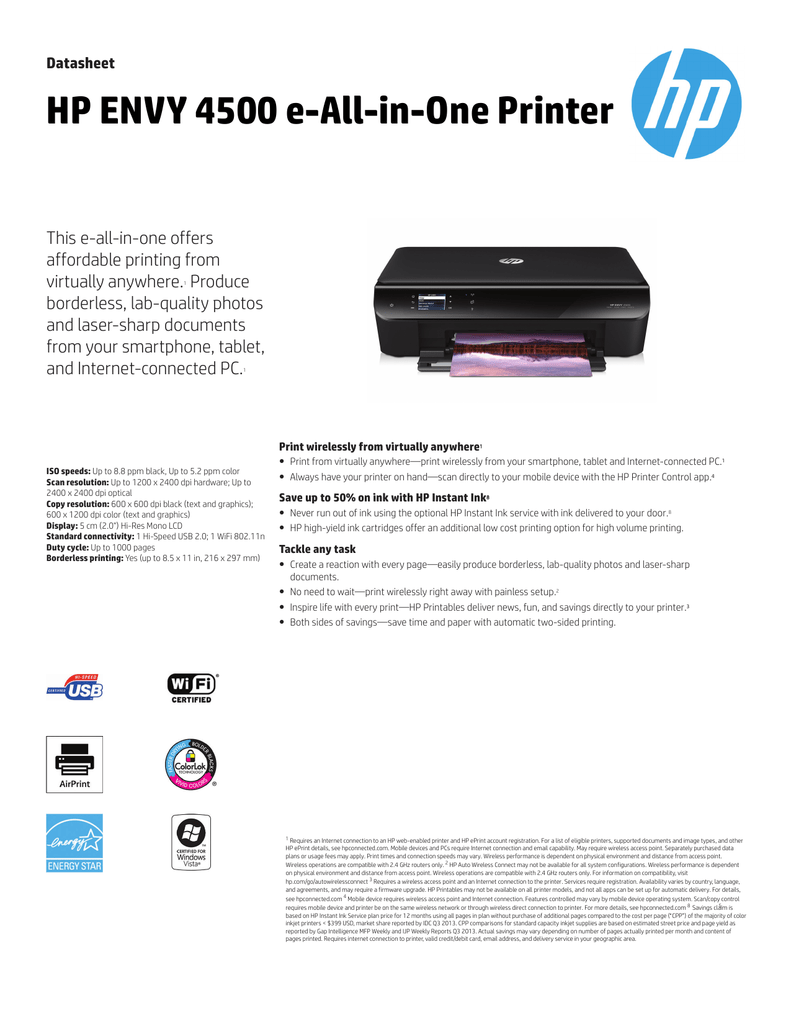 Hp envy 4500 printer driver for xp baltimorelasopa