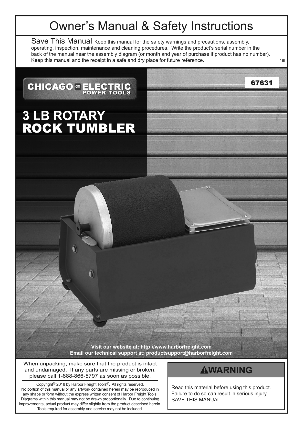Chicago Electric Rock Tumbler Parts Manual Reviewmotors.co