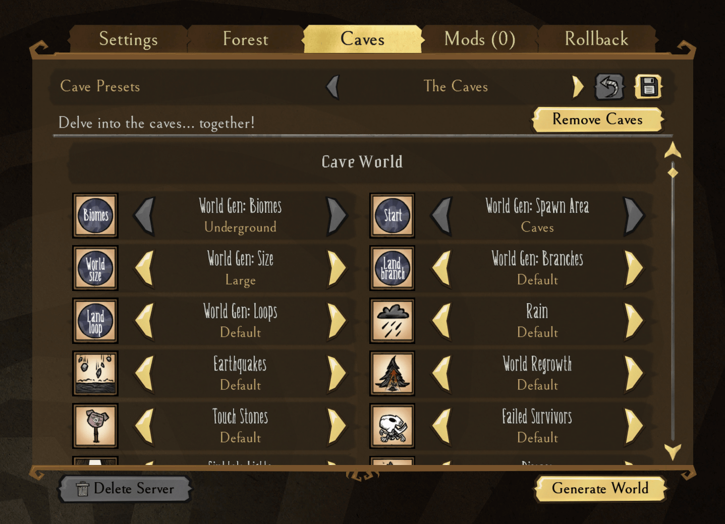 Configuring Caves on Your Nodecraft Don't Starve Together Server Don