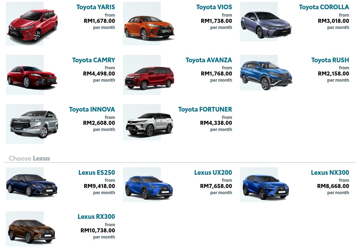 Toyota's Kinto One carsubscription service debuts in Malaysia prices