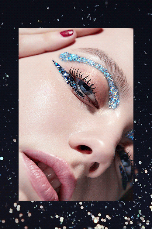 Different Textures Makeup Matte Lips, Glossy Lids