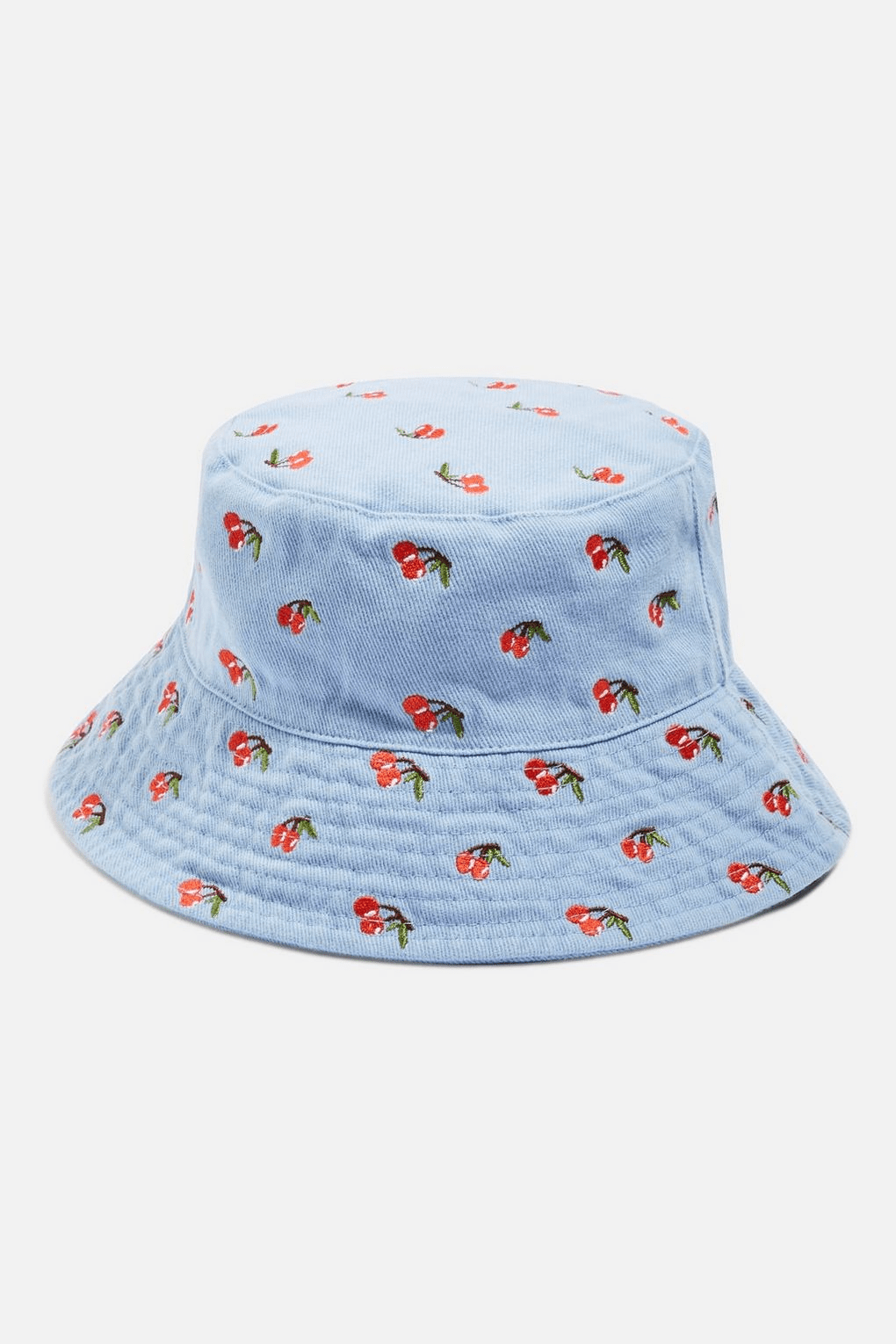 + Embroidered Cherry Bucket Hat