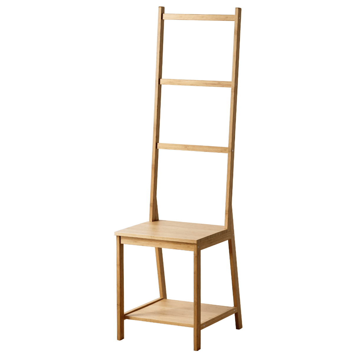 IKEA + RGRUND Chair with towel rack, bamboo