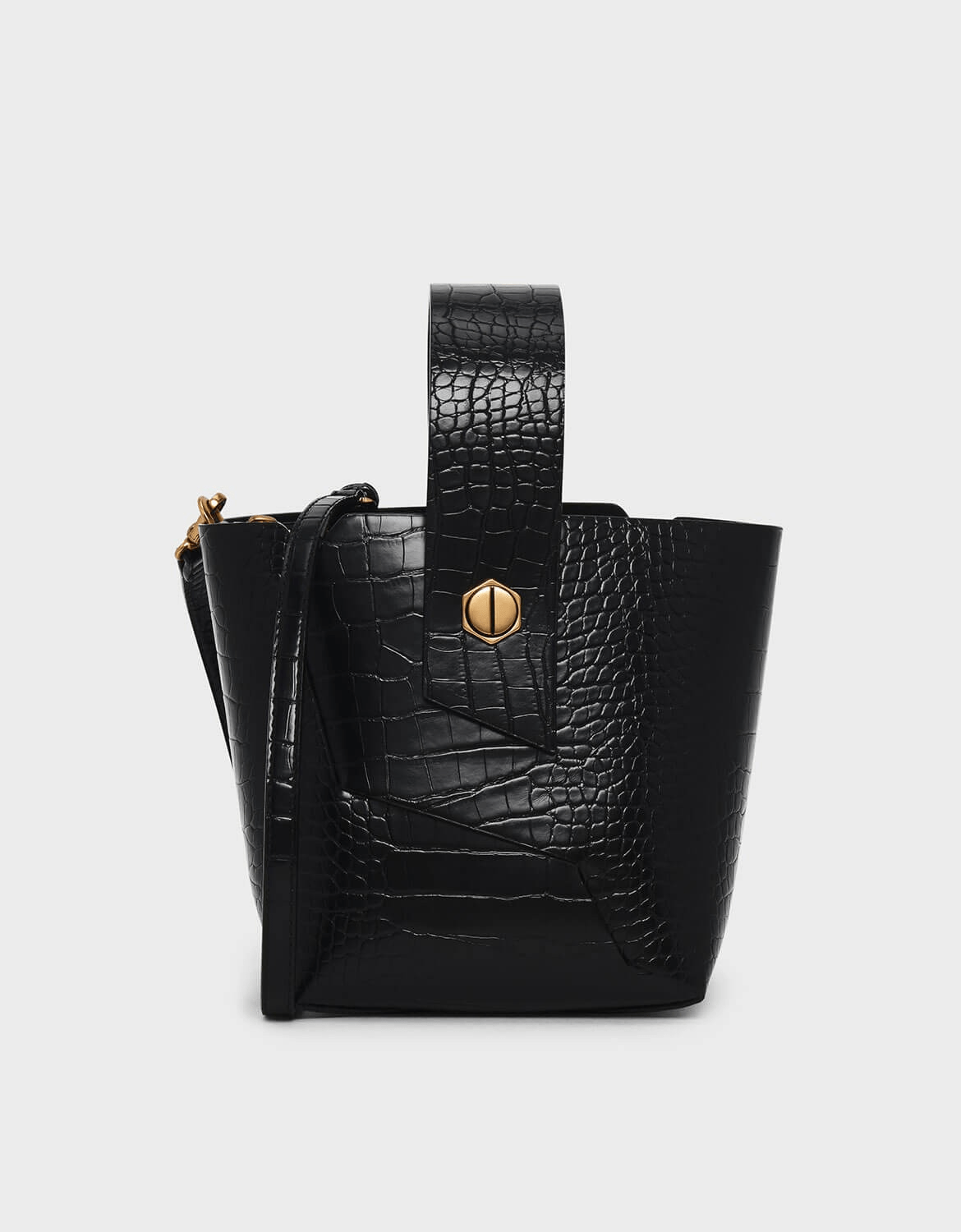 Charles & Keith + Wristlet Handle Bucket Bag