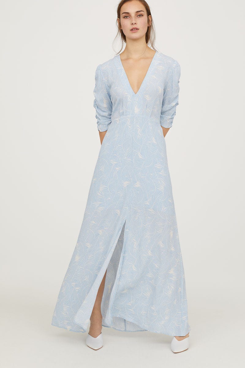 H&M + Patterned Long Dress