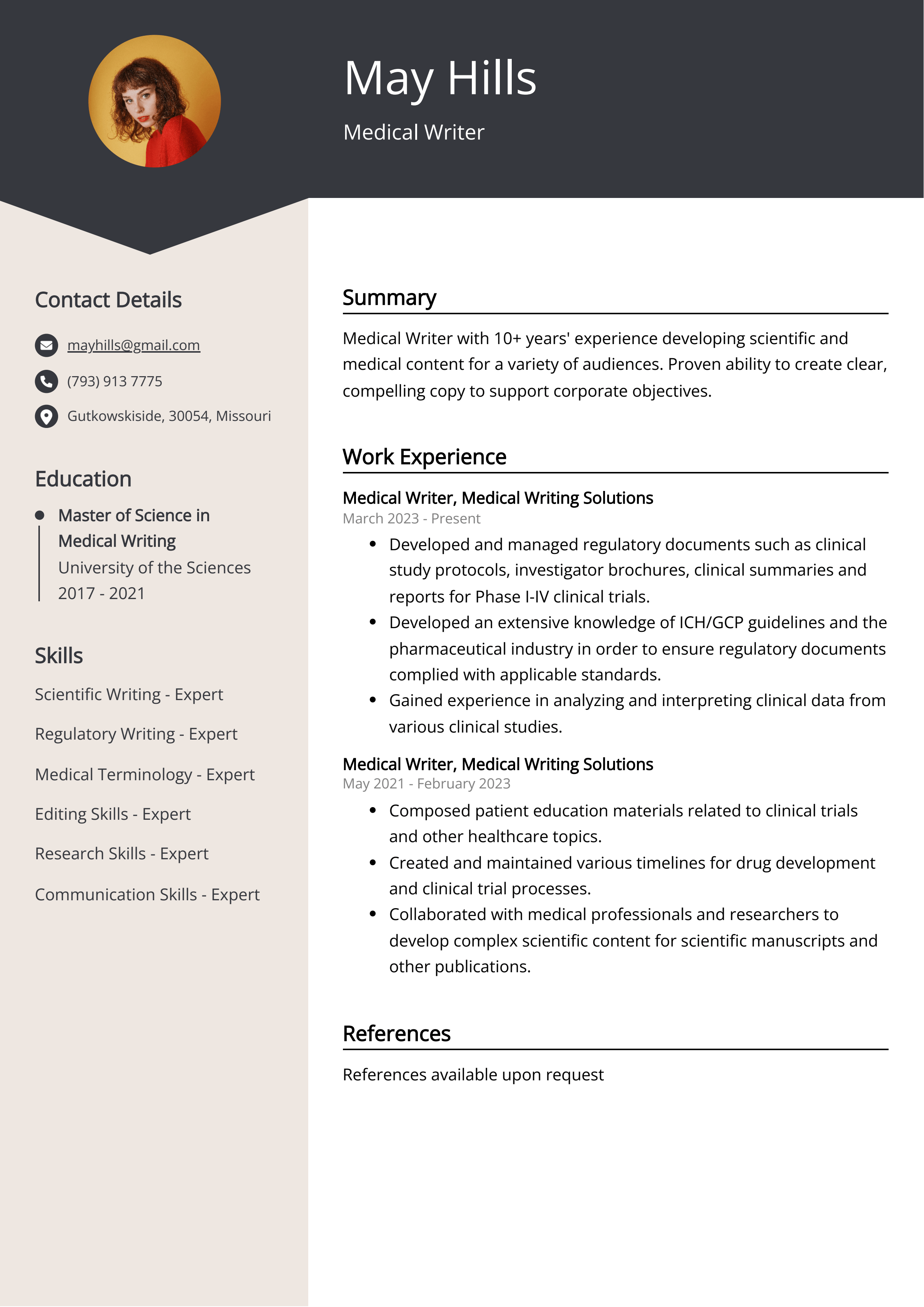 Medical Writer CV Job Description, Sample & Guide