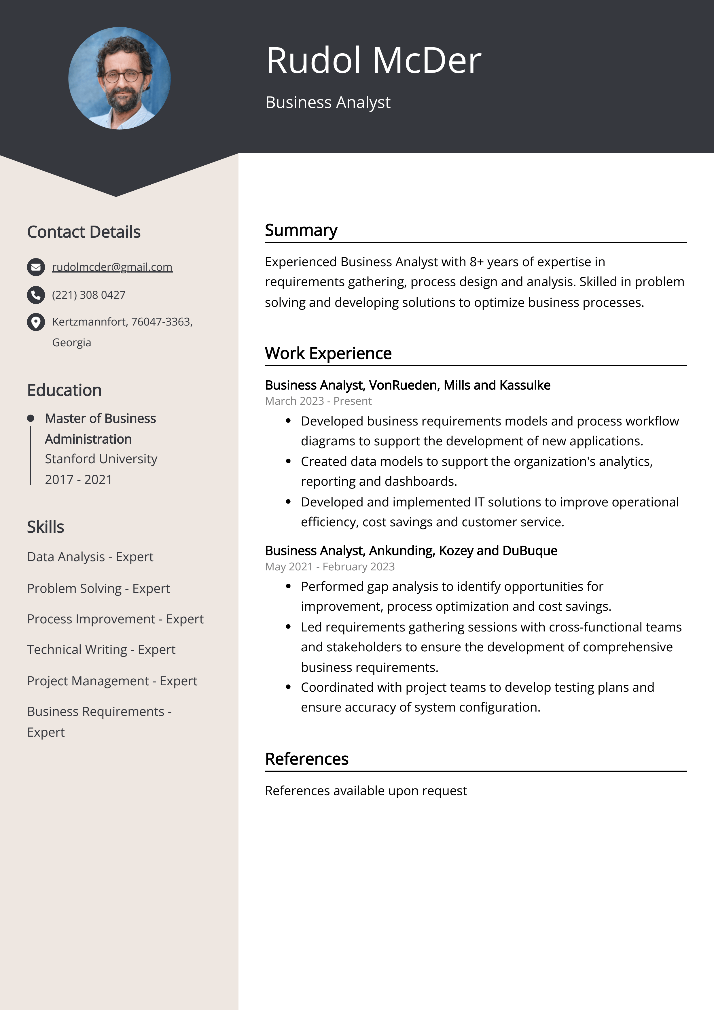 Business Analyst CV Example for 2023 (Skills & Templates)