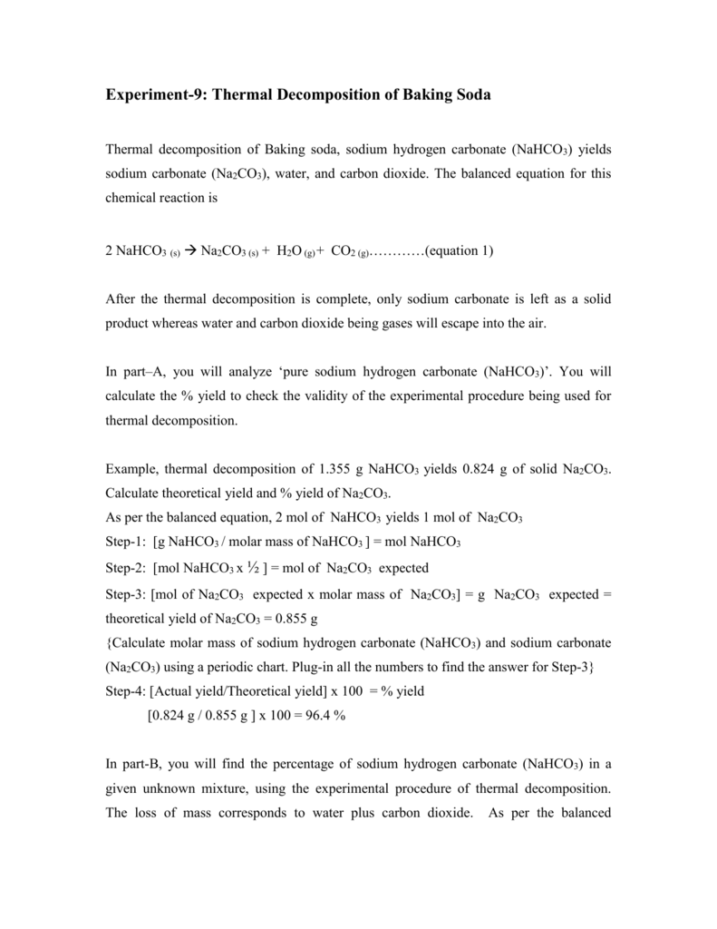 Thermal of Baking Soda