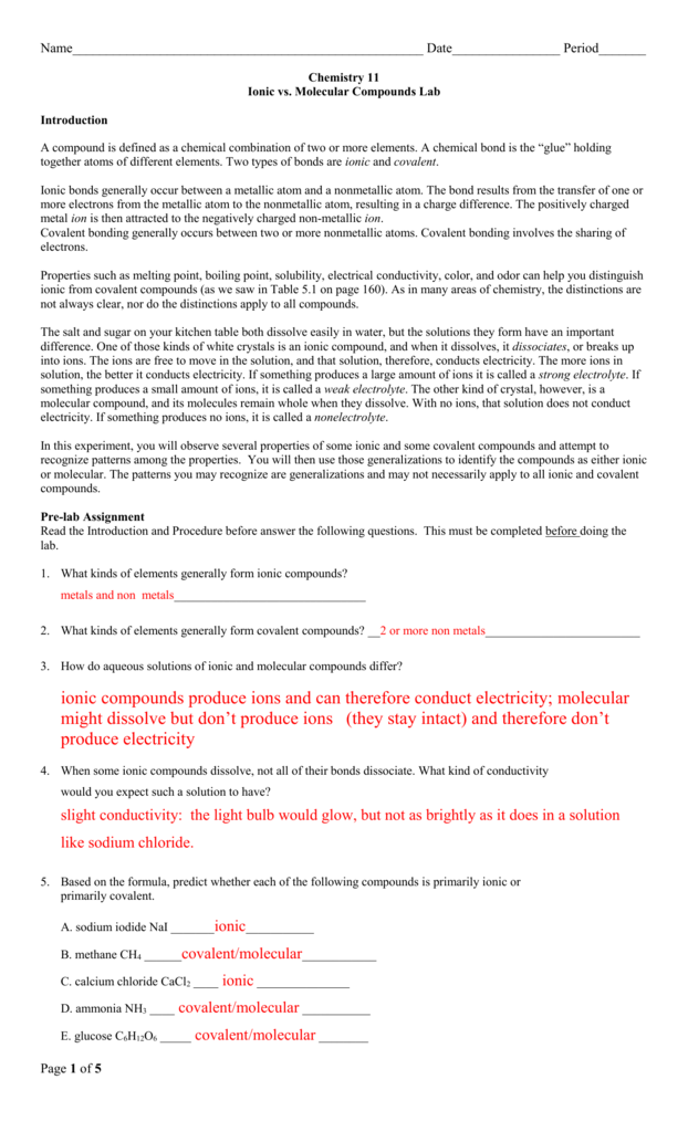 Bestseller Conductivity Of Aqueous Solutions Lab Answers