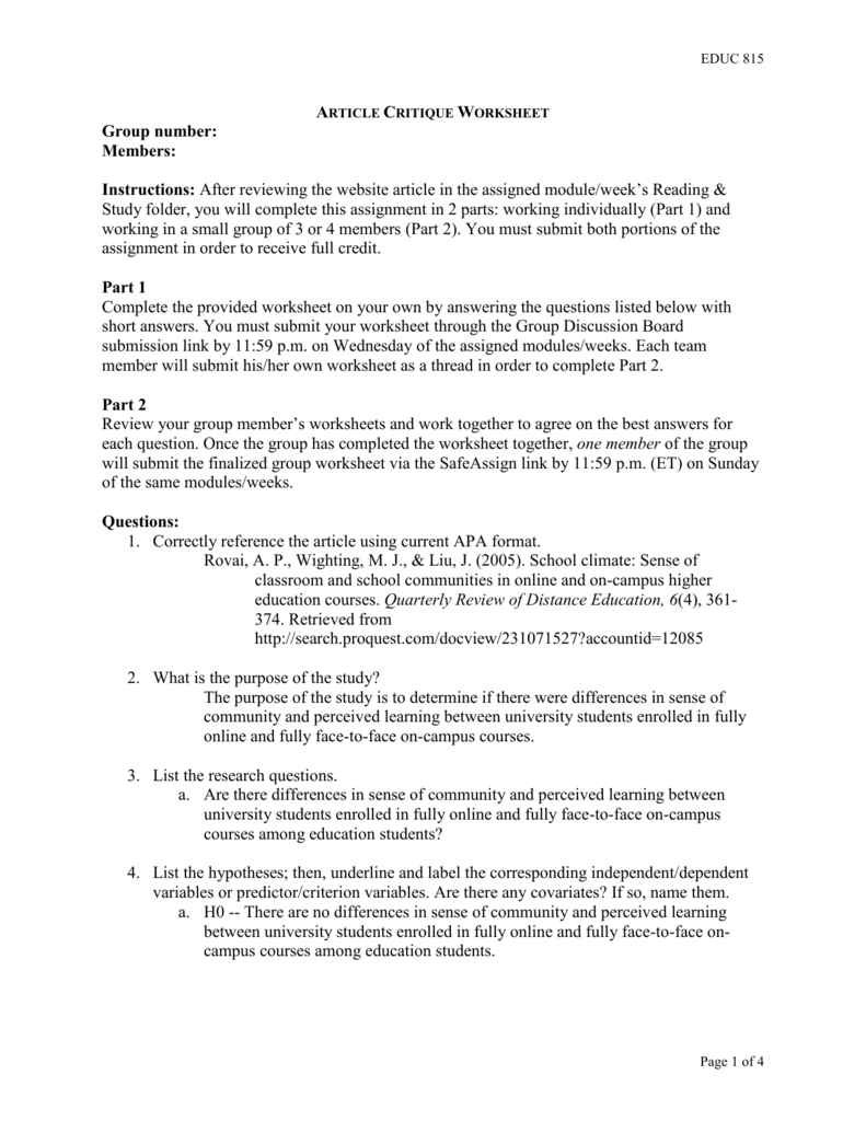️ What is an article critique assignment. Learn How to Critique an