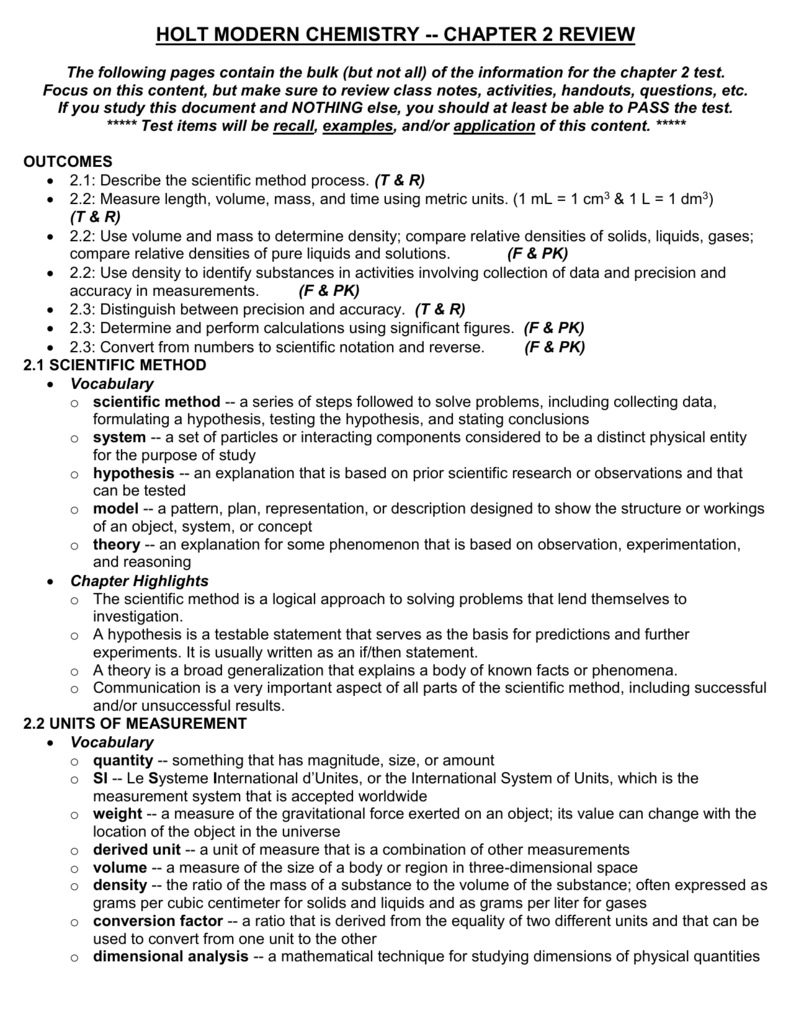 Holt's modern chemistry