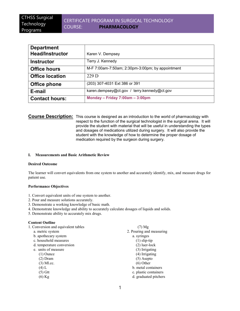 Certificate Program in surgical technology