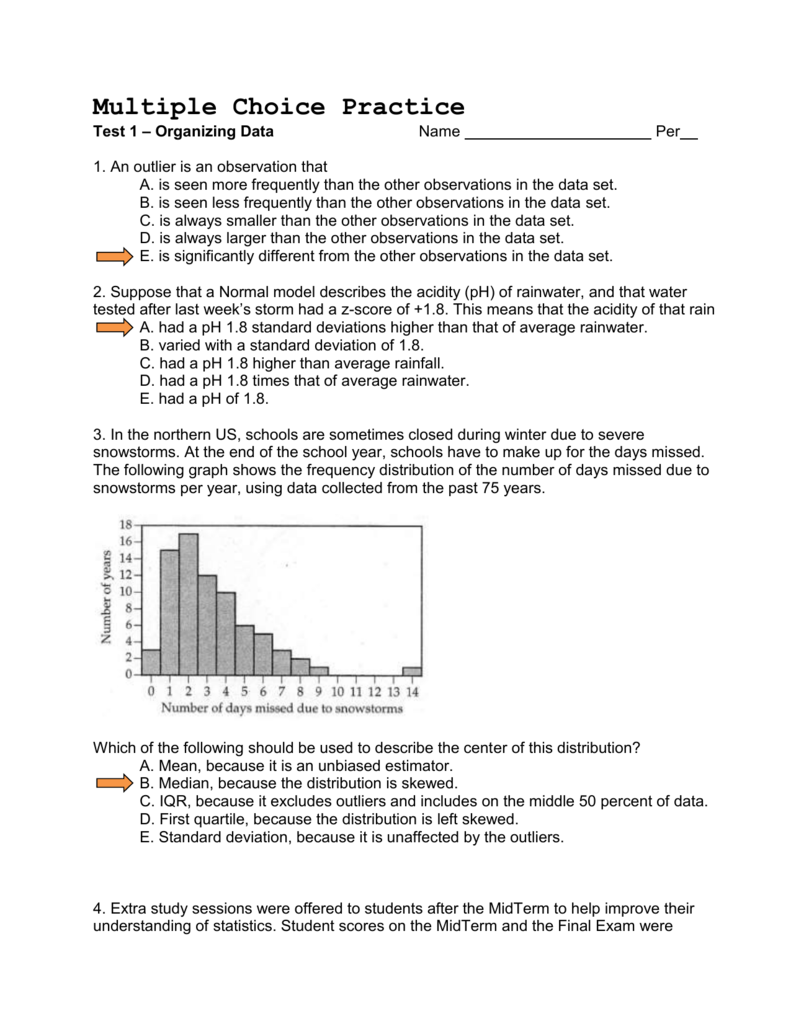 Multiple Choice Practice