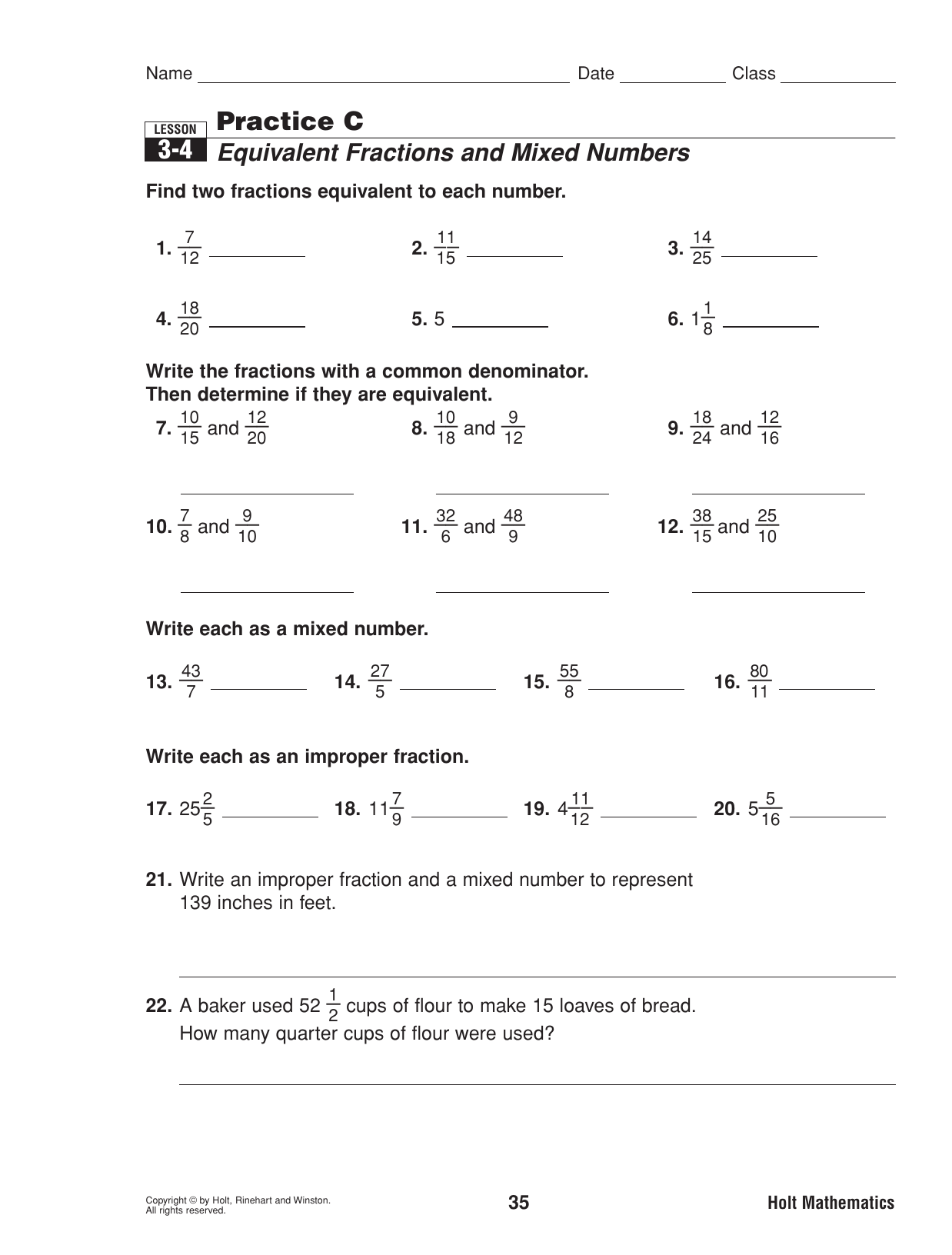 Practice C 34 My Teacher Pages
