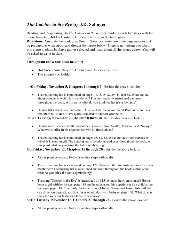 Chapter 1819 Catcher In The Rye LisamarieInnis