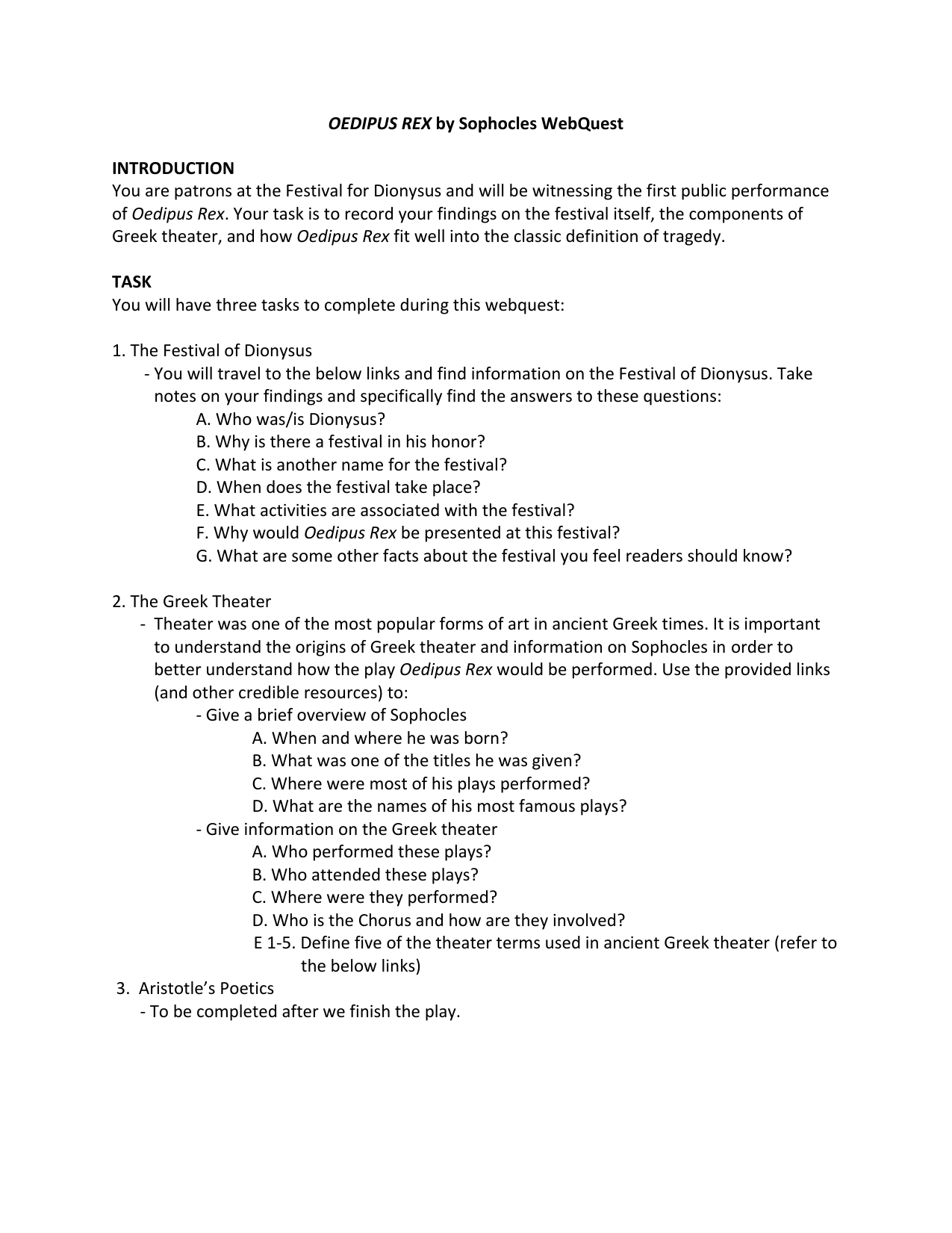 Oedipus Rex Teaching Resources Teachers Pay.