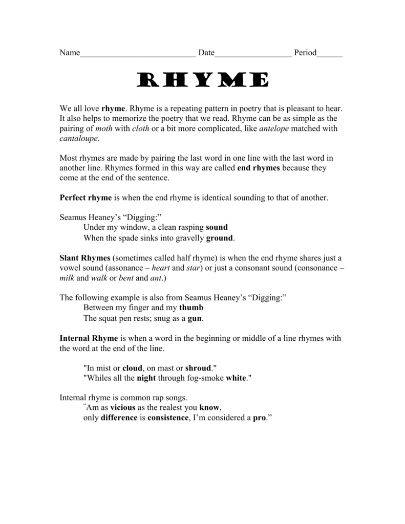 Mockinbirdhillcottage Rap Sentences That Rhyme