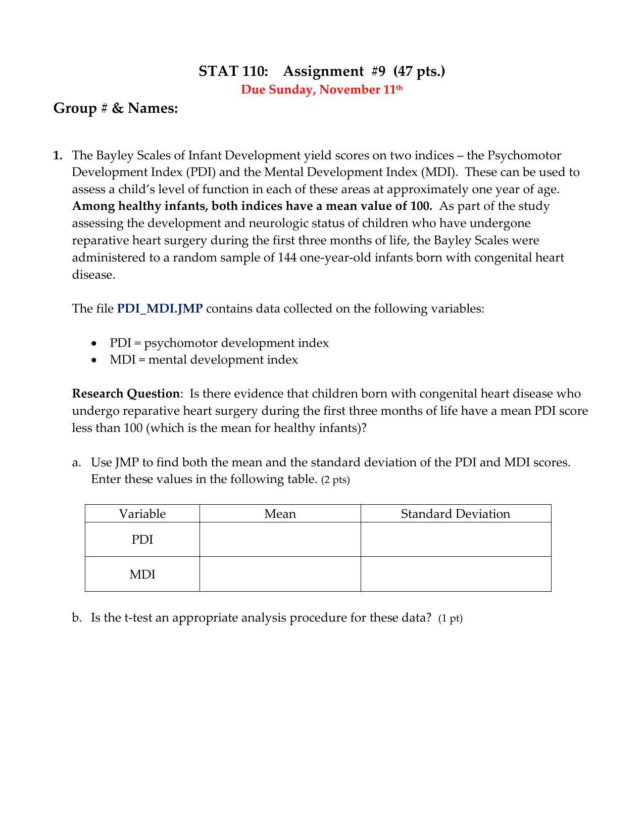 Homework 9 Winona State University