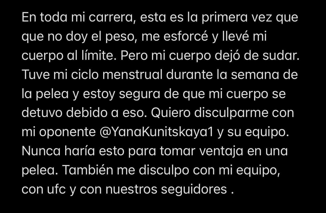 Irene Aldana falla al dar el peso para UFC264 Superluchas