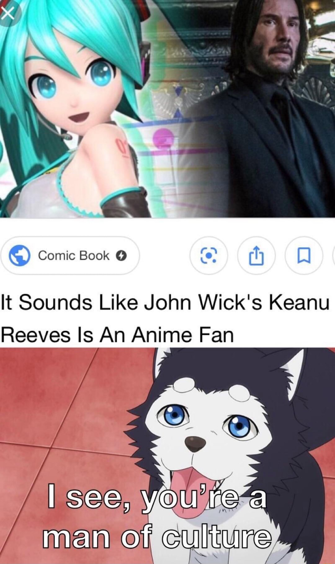 Findthatmeme Meme Comic Book C Reeves Is An Anime Fan G R It Sounds