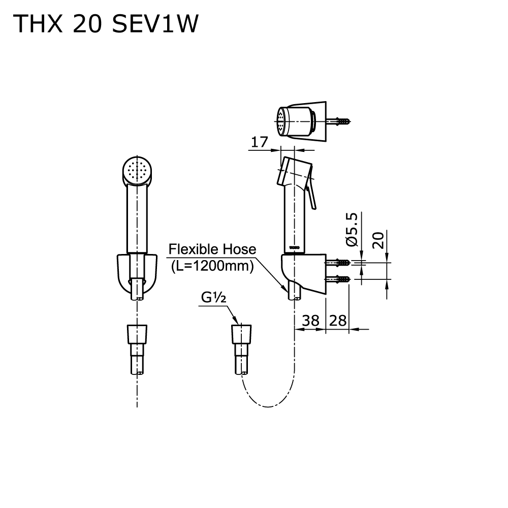THX20SEV1W Shower Spray TOTO Indonesia