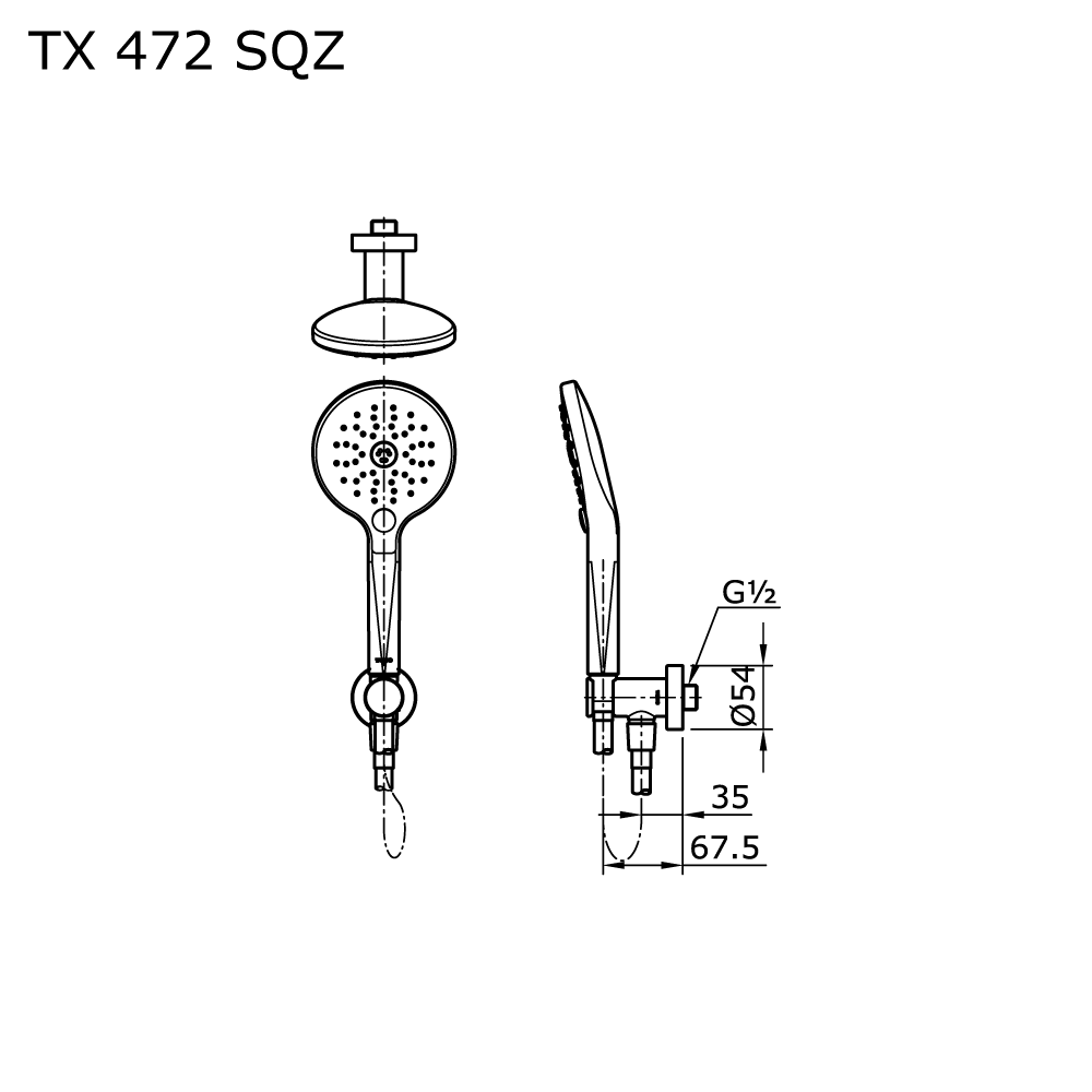 Fitting, Hand Shower, Hand Shower Set, TX472SQZ