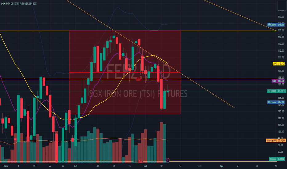 Ideias de Negociação de SGX TSI IRON ORE CFR CHINA (62 FE FINES) INDEX