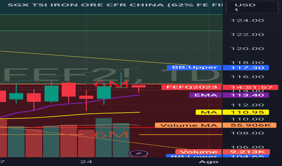 Ideias de Negociação de SGX TSI IRON ORE CFR CHINA (62 FE FINES) INDEX