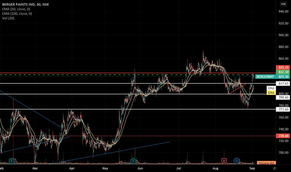 Ideas and Forecasts on BERGER PAINTS IND — NSEBERGEPAINT — TradingView