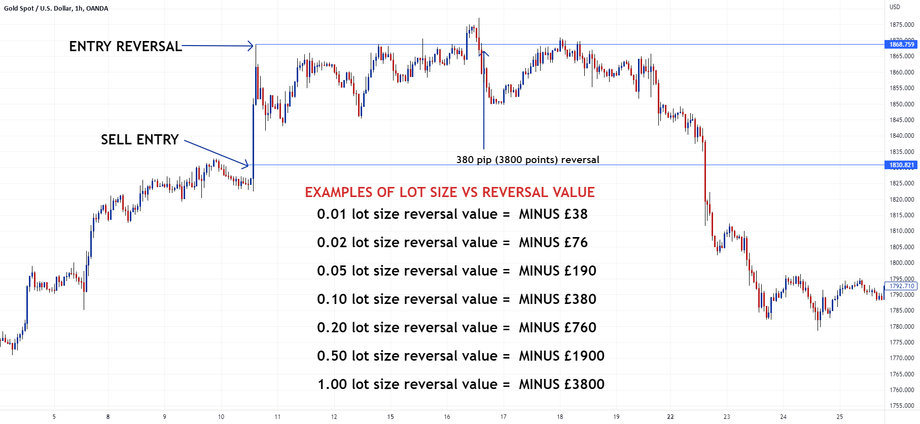 BASIC MONEY MANAGEMENT LOT SIZE REVERSAL ACCOUNT SIZE for OANDA