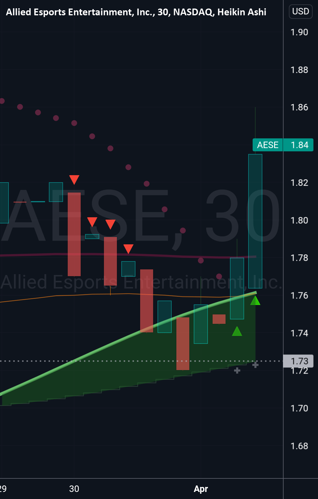 Aese chart for NASDAQAESE by NystockCryptoman2020 — TradingView