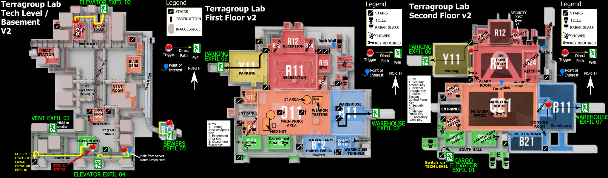 Tarkov Extraction Points Map