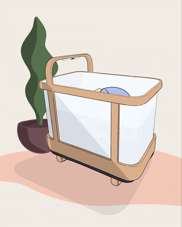 Crib mobile with Cradlewise