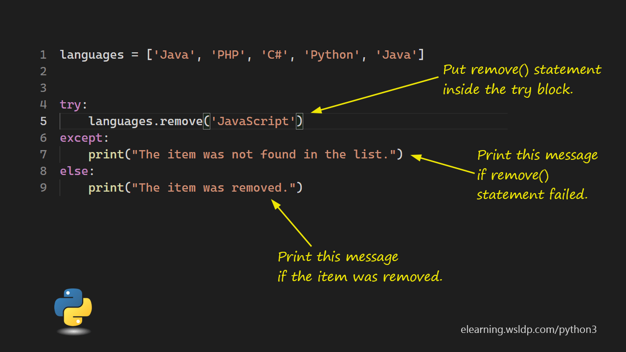 Python Remove Element from List