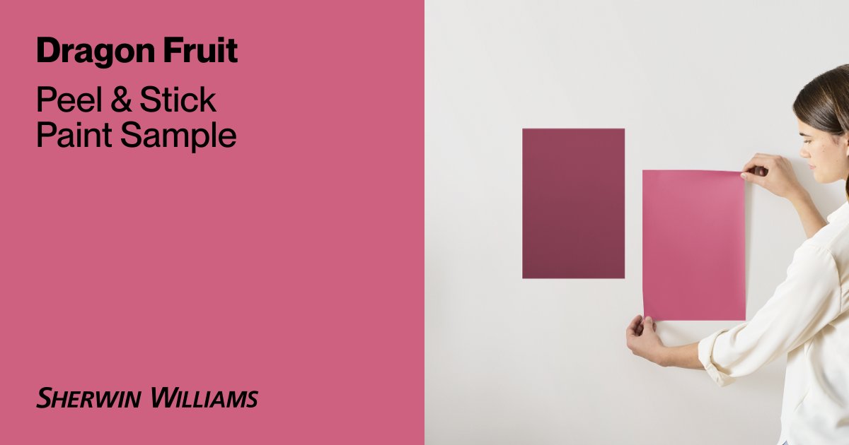Dragon Fruit Paint Sample by SherwinWilliams (6855) Peel & Stick