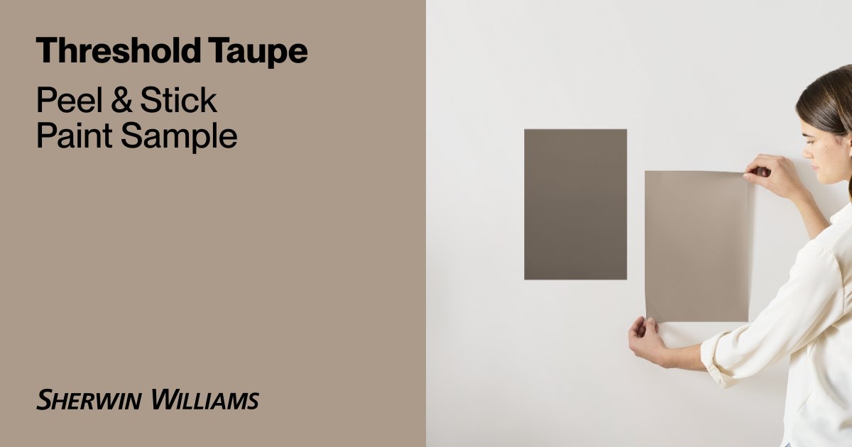 Threshold Taupe Paint Sample by SherwinWilliams (7501) Peel & Stick