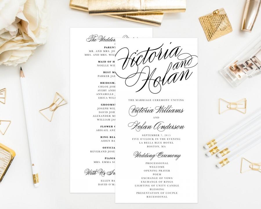 Invitation Calligraphy Wedding Program 2502308 Weddbook