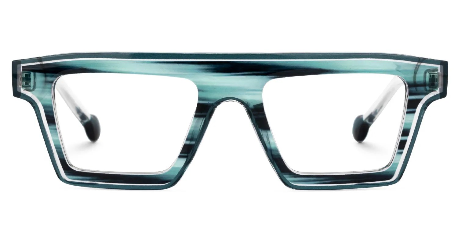 Gerri Blue Rectangle Frame Glasses Online Zeelool Optical