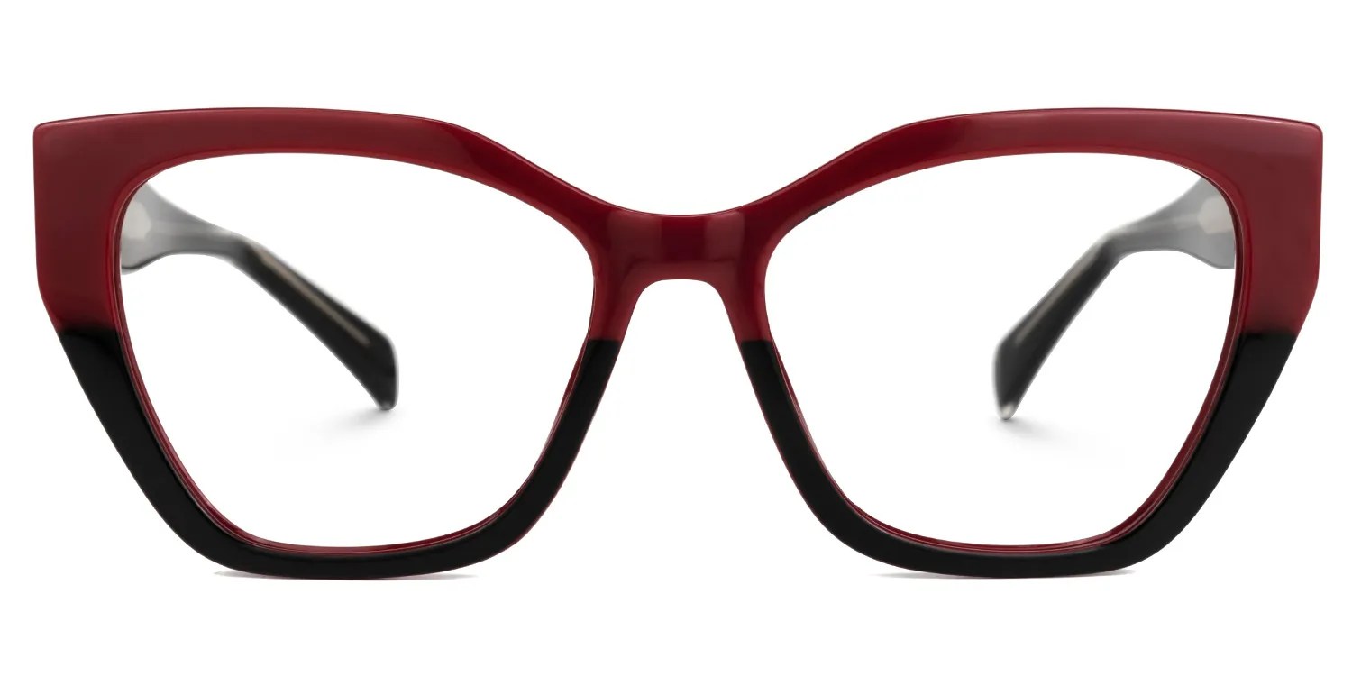 Cateye Jefferson Red Glasses on sale Zeelool Glasses