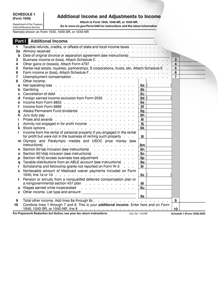 Schedule 1 (Form 1040) What It Is and How to File FormPros