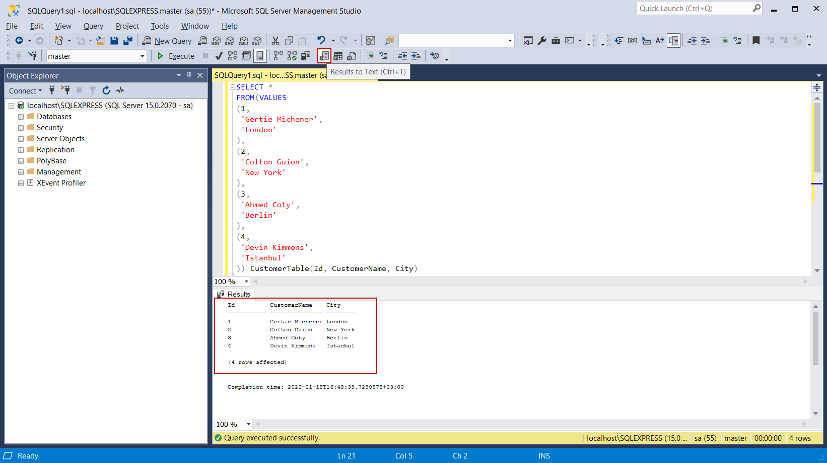 Overview of Microsoft SQL Server Management Studio (SSMS)