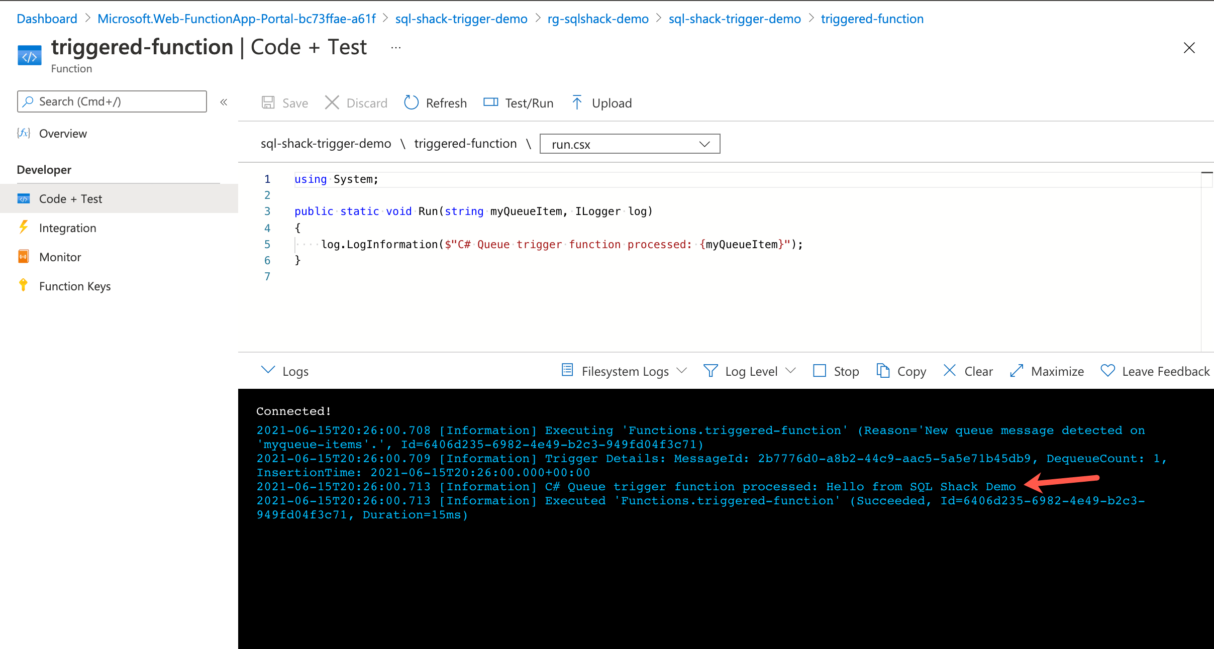 Triggering Function Apps from Azure Queue Storage